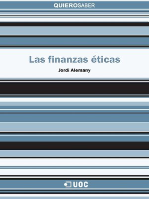 cover image of Las finanzas éticas